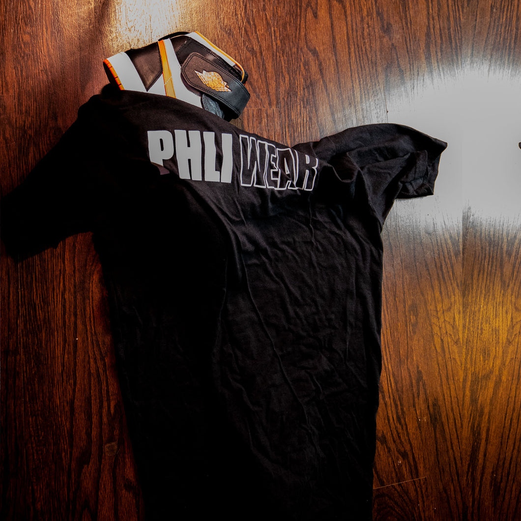 black  Phli Wear logo t-shirt